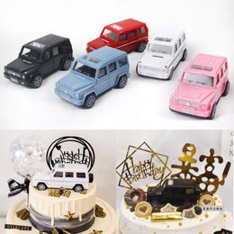 Festive Supplies Cartoon Car Cake Decorations Boy Girl Happy Birthday Party Baking Decors Baby Shower Topper Kids Gift Cars