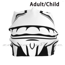 Berets Adult Kids Knit Hat Hedging Cap Outdoor Sports Breathable Beast Sea Monster Grindelow Horror Halloween Black White Lines