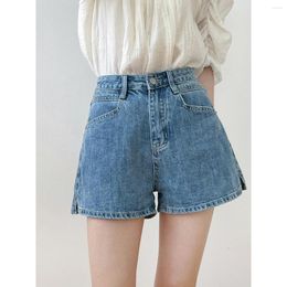 Women's Jeans Women Streetwear Shorts Wide Leg Denim Large Size Summer Retro High Waist Slim Fit Blue Sexy Cotton Ladies