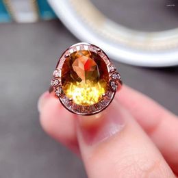 Cluster Rings MeiBaPJ 4 Styles Natural Citrine Gemstone Fashion For Women Real 925 Sterling Silver Fine Charm Wedding Jewelry