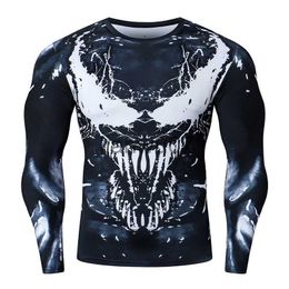 Men's T-Shirts Men Compression T Shirt Fitness Tight Long Sleeve Sport tshirt Training Jogging Shirts Gym 3D Printed Cosplay Quick Dry rashgard J230705