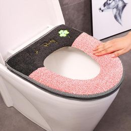 Toilet Seat Covers Cover Bathroom Universal Protector Public Pads Glowing Luminous Comfortable Household El Black Pink