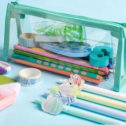 Transparent Pencil Cases Cute Stationery For School Estuches Papeleria Office Supply Kawaii Storage Estojo Escolar Organizador