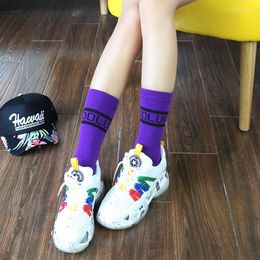 Women Socks Candy Women's Cotton Hosiery Letters Stockings Korean Version Ins