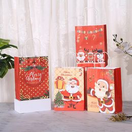 Gift Wrap Christmas Paper Bag Decoration For Event Party With Handles Lovely Bags