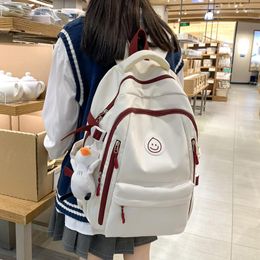 Backpack Schoolbag Female Junior High School Students Simple Casual Light College