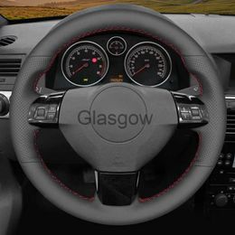 Steering Wheel Covers Black Artificial Leather Car Steering Wheel Covers For Opel Astra (H) Zaflra (B) Signum Vectra (C) Vauxhall Astra Holden Astra x0705