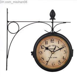 Wall Clocks European-Style Double-Sided Wall Clock Creative ic Clocks Monochrome Z230707