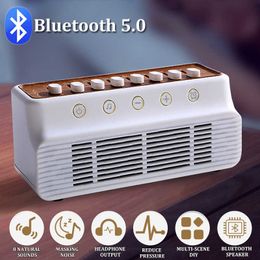 Portable Speakers Sleep Bluetooth Speaker White Noise Machine Timed Natural Sounds Music Box Improve Sleep For TikTok Facebook Christmas Gifts R230705