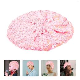 Berets Sparkly Sequins Beret Hat Vintage Cabbie Pink Hats Women Painter Sun Shade Cap
