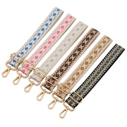 New Style Bag Strap Adjustable Bag Part Accessories For Handbags Leather Belt Wide 3.8cm Rainbow Shoulder Strap Replacement