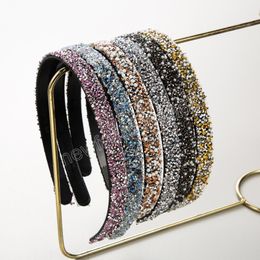 Colorful Rhinestone Headbands Fashion Hair Accessories Women Trend Casual Shiny Hairband Hair Band Hoop Girl