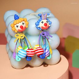 Dangle Earrings Funny Colourful Bead Circus Pin For Women Resin Cute Vintage Charm Fashion Creative Drop Jewellery Gifts