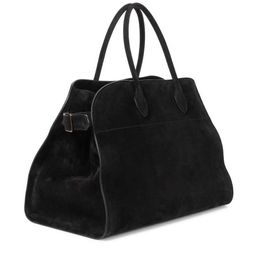 The Row High-capacity Best-quality 15 Handbag Leather Bag Margaux Cow Leather Tote Travel Shoulder Light Luxury European and American Fashion