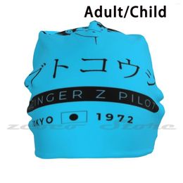 Berets Koji Kabuto Z Driver Personalised Pattern Knit Hats Plus Size Elastic Soft Cap Pilot Tokyo 1972 Japan Mazinguer