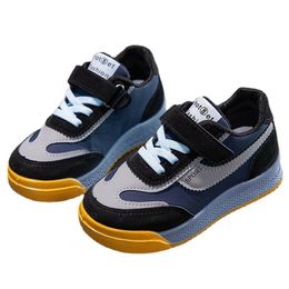 Sneakers Kruleepo Children Baby Fur Leather Casual Shoes Kids Boys Girls Rubber Non Slip Sneakers Outdoor Non Slip Gym Games Running 230705