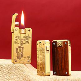 CHIEF CF238 Original Copper Catapult Kerosene Lighter Double-sided Engraving Brass Open Flame High-end Men's Gift XIFH