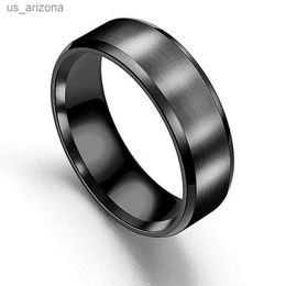 Fashion Charm Jewelry ring men stainless steel Black Rings For Women Custom Engrave Name L230620