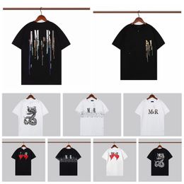 Apparel Summer Mens Amris Designer T Shirt Casual Man Womens Tees With Letters Print Short Sleeves Top Sell Luxury Men's Tees Hip Hop clothes