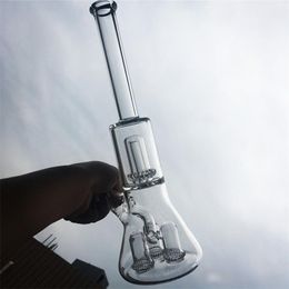 13.5 Inches Clear Color Glass Water Pipes Globe Recycler Stystem with Glass Bowl Dab Rig Glass Pipe Smoke Accessory