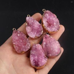 Pendant Necklaces Natural Stone Druzy Pendants Water Drop Reiki Healing Agate For Fashion Jewelry Making Diy Women Necklace Gifts