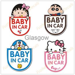 Car Stickers Fuzhen Boutique Decals Exterior Accessories Car Sticker Baby In Car on Board Cartoon Cute Pink Doraemon Marukochan Decoration x0705