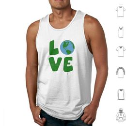 Men's Tank Tops Love The Mother Earth Planet Vest Sleeveless Day World Globe Environment Nature Natural Environmentalism