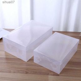 6pcs Transparent Shoe Box Storage Clear Plastic Shoe Boxes Foldable Shoes Case Holder Shoebox Transparent Shoes Organizer Boxe L230705