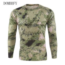 Men's T-Shirts Men Tactical Military T Shirt Breathable Quick Dry Long Sleeve Tshirt Mens Outdoor Sports Army Combat Camouflage Tee Tops Shirt J230705