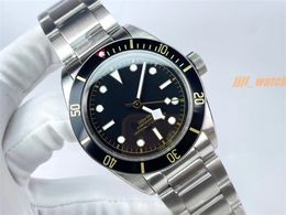 Watch matte brushed case watch size 41mm anodized Aluminium bezel sapphire crystal glass stainless steel strap