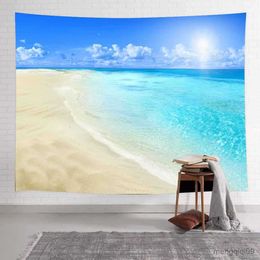 Tapestries Beach Waves Tapestry Tropical Fish Jellyfish Coral Marine Life Art Wall Hanging Tapestry Bedroom Room Aesthetics Home Decor R230705