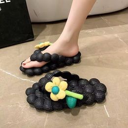 Summer Soft-Soled Slippers Women's Fashion Design Lovely Flowers Indoor Silent Bathroom Non-Slip Outdoor Sandals