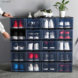 Hot Sale!! Clamshell Stackable Dustproof Shoes Storage Container Display Box Organiser 2020 NEW L230705