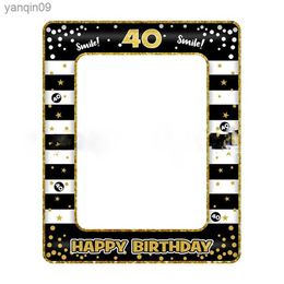 Cheer 40 Black Gold Balloon Happy Birthday 40 Years Balloons 40th Birthday Party Decoration Adults Foil Latex Baloon 40 Birthday L230626