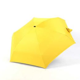 Umbrellas 200g Small Fashion Folding Umbrella Rain Women Gift Men Pocket Parasol Girls Anti-UV Waterproof Portable Travel UMBRELLAS