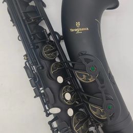 High-end 992 tenor BB tuned matte nickel plated black one to one hand-carved pattern double ribbed reinforced jazz instrument with accessories