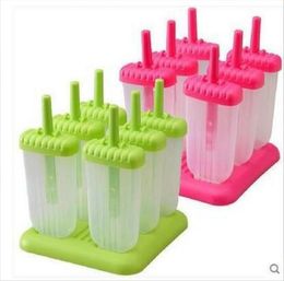 Reusable ice cream Mould with lid, creative cooking tool, 6 pole Moulds