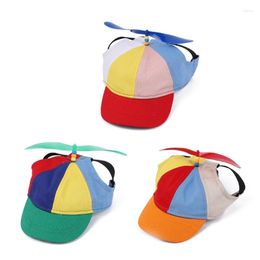 Dog Apparel Summer Puppy Hat Propeller Cap Po Props With Adjustable Elastic Strap Drop