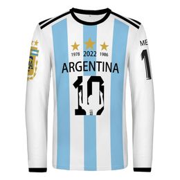 Outdoor T-Shirts Argentina Soccer Jersey National Team Flag T-shirt Original Child Adult T-shirt Football Shirt Argentina 230704