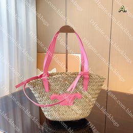 Grass Woven Tote Bag Designer Beach Bags Large Capacity Handmade Straw Handbag Women Vacation Style Shoulder bag