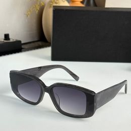 2023 women men high quality sunglasses black width plank full frame purple Gradient Colour rectangle glasses available with box