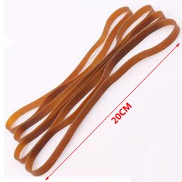 Pencil Cases 20 Pieces Wide 10mm Brown Rubber Strong Elastic Band Office School Supply Stationery Accessories High Quality 200mm Bands 230705