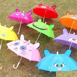Umbrellas Kids 1-2-Year-Old Baby Sunshade Rainy Day Outdoor Travel Fashion Mini Ear Lovely Childrens Boys Girls Cartoon Umbrella Stu Dhzk0