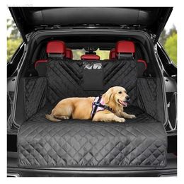 Dog Car Cover Tarpaulin Waterproof Antidirty Auto Trunk Seat Mat Pet Carriers Protector Hammock Cushion Fits Most Cars HKD230706