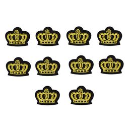 10PCS crown badge patches for clothing iron embroidery patch for clothes applique sewing accessories on stickers clothes iron on p229j