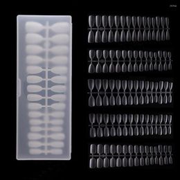 False Nails 240Pcs/Box Full Matte Transparent Coverage Fake Nail Art Cover Short Accessories