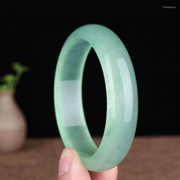 Bangle Genuine Natural Green Jade Bracelet Fashion Charm Jewellery Accessories Hand-carved Amulet Gifts For Women Men