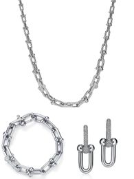 Neue Luxus-Damen-Anhänger lang 45 50 60 cm Designer-Halskette Armband Halsketten ändern Hufeisen-Hardware-Set für Frauen Mädchen Männer Paar Mode Hochzeit Party cool