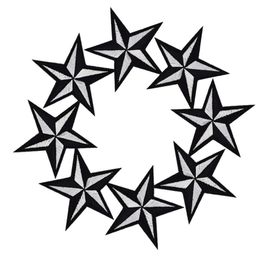Diy stars patches for clothing iron embroidered patch applique iron on patches sewing accessories badge stickers on clothes bag DZ276d