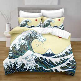 Bedding Sets 3D Printing Japanese Style Illustration Quilt Cover With Pillowcase Bedroom Decoration Set King Bed
